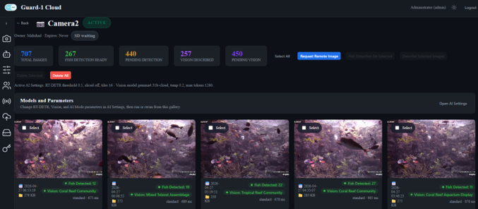 GUARD-1 cloud gallery interface